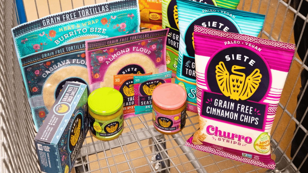 A range of Siete Foods products